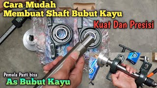 Membuat As Shaft Bubut Kayu Kuat dan Presisi