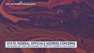 Gov. Jeff Landry calls for stronger response as cleanup continues at Smitty’s Supply fire site