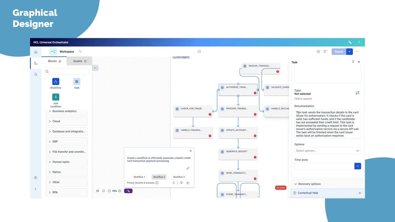 Generative AI workflow creation
