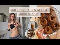 Bulking diaries week 3; What I eat in a day | 3000 calories