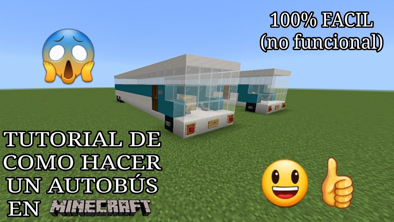 COMO HACER UN AUTOBÚS EN MINECRAFT 😱 | NO FUNCIONAL PERO SI LINDO PARA