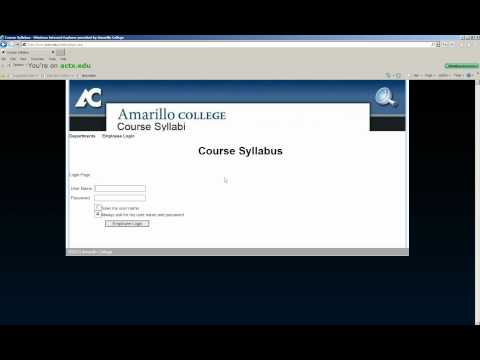 Login online syllabus