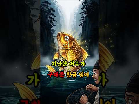 가난한 어부 석봉이 구해준 황금 잉어 조선 시대 야담 민담 설화 전설 옛날이야기  #쇼츠 #shorts