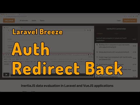 [Laravel Breeze] Redirect back after login and registration