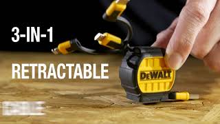 DEWALT 3-in-1 Retractable Cable