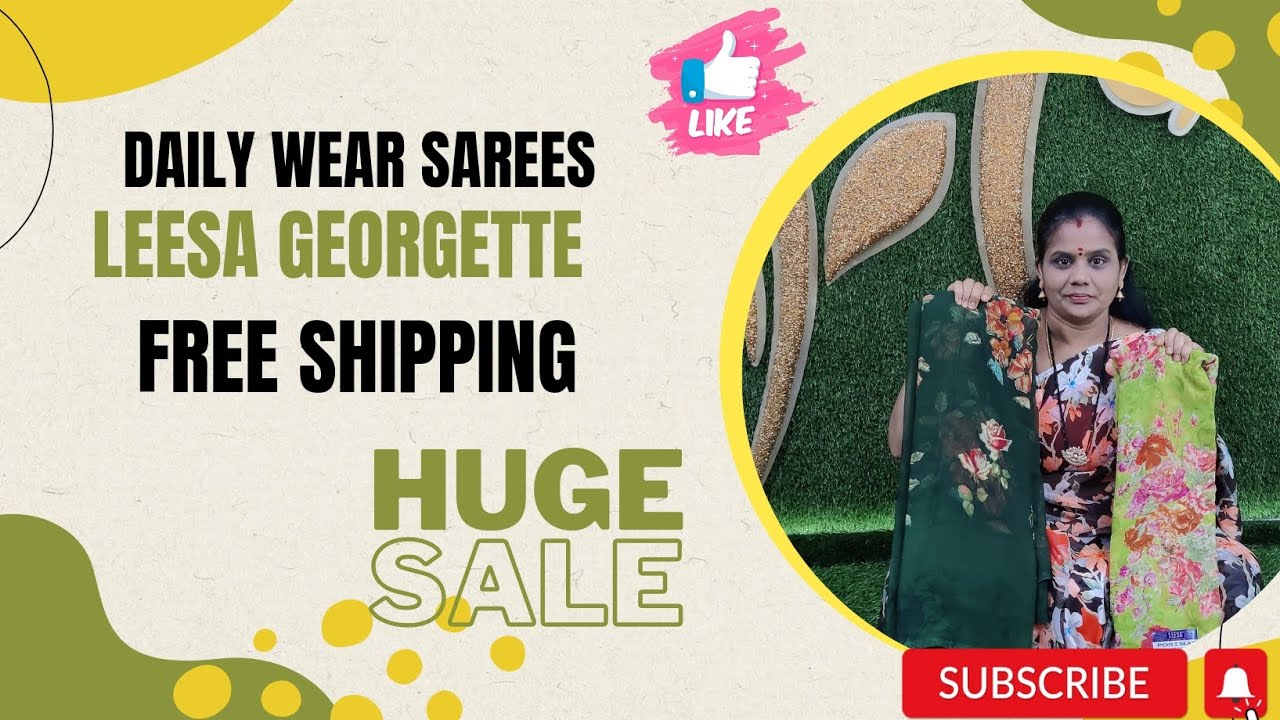 DAILY WEAR SAREES LEESA FREE SHIPPING ONLINE SHOPPING 