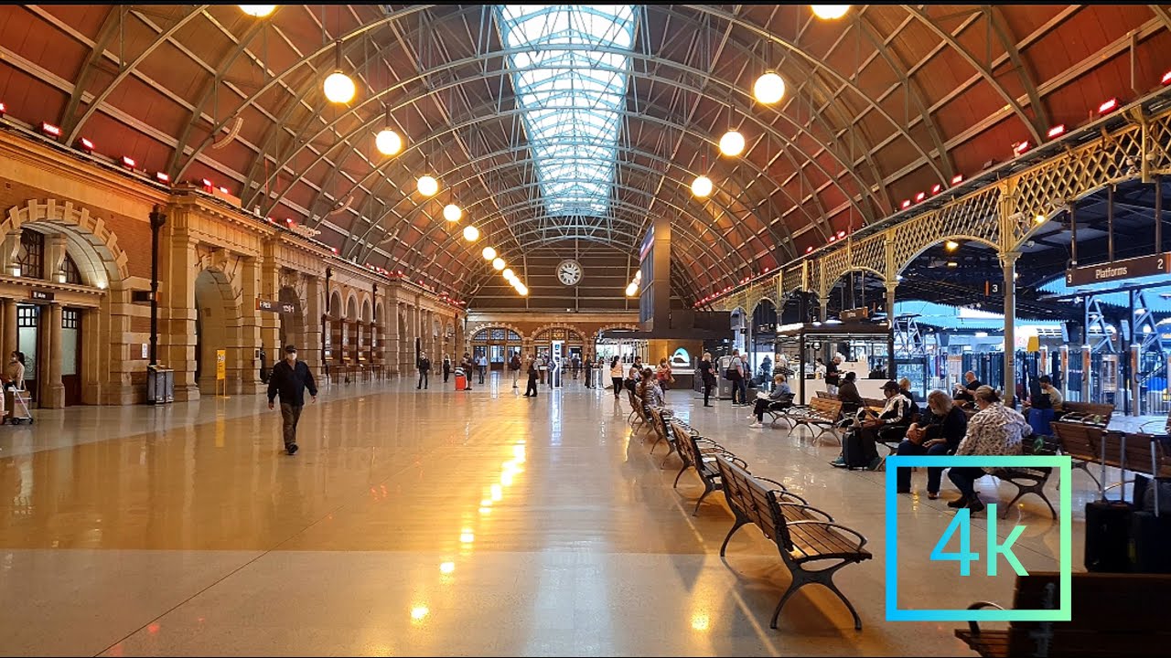 4K Central Station the old architecture Walking Tour (2021)  Sydney Australia.