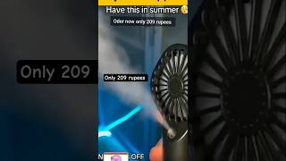 Mini Cooler Hand Fan Under ₹209 ❄️ Summer Ka Best Gadget 😍 Portable Air Fan