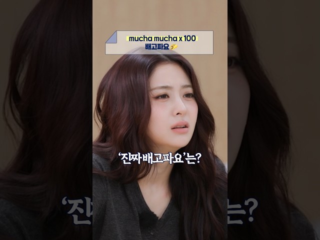 mucha mucha x100 배고파요???? #LE_SSERAFIM #르세라핌 #세계말학당 #shorts