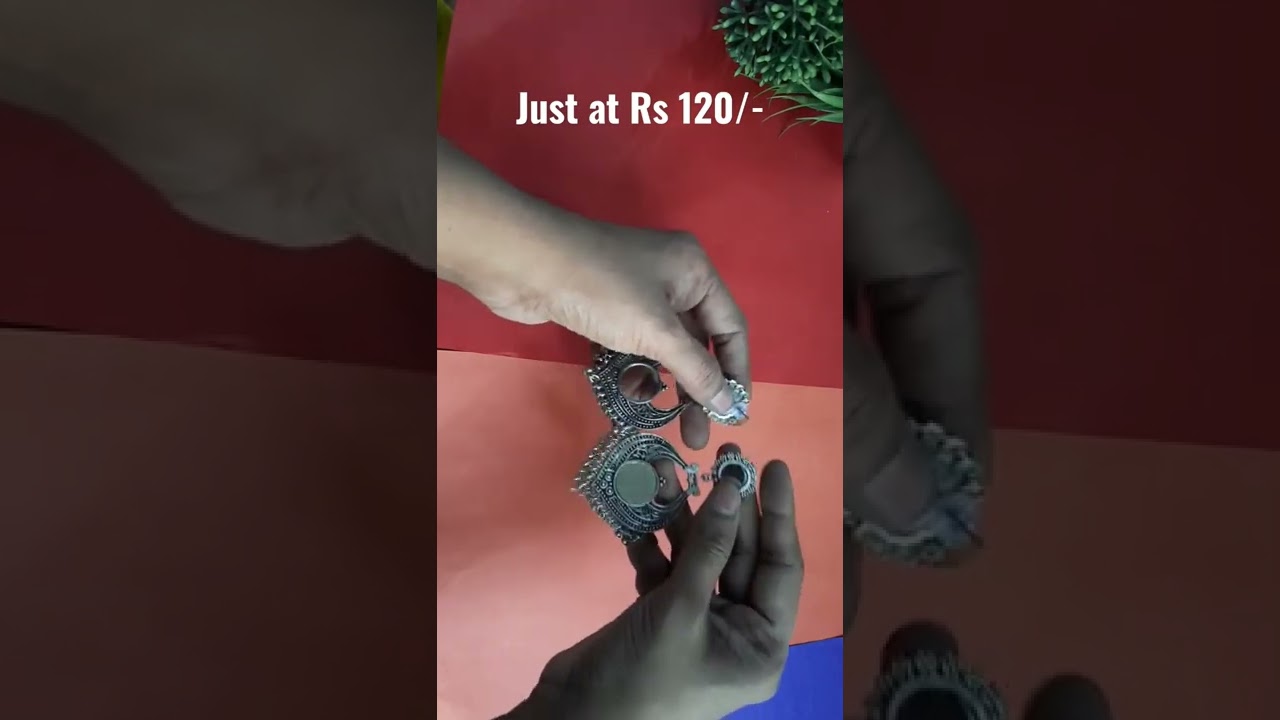 oxidized jewellery , oxidized silver earrings , latest earrings collection 