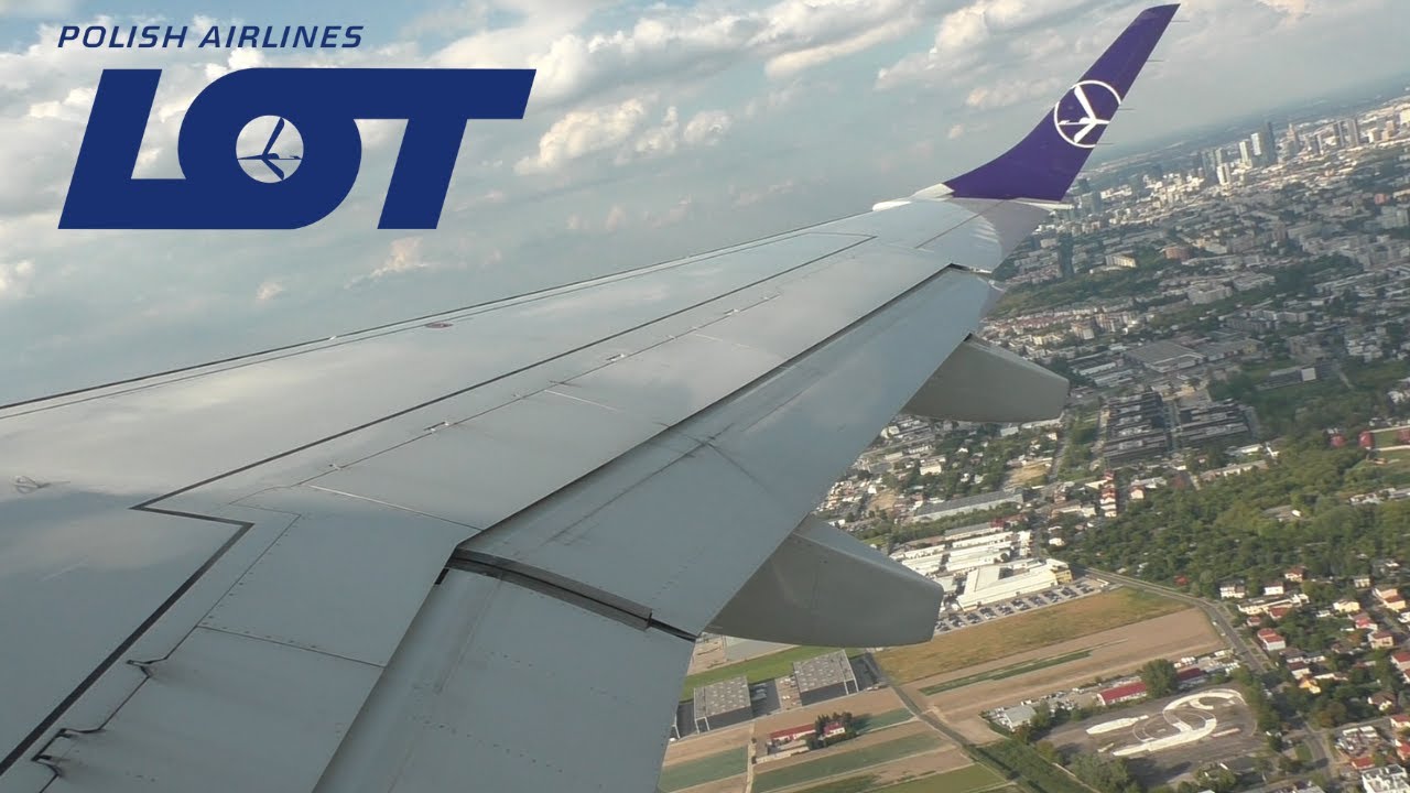 LOT Polish Airlines Embraer 190 Take off from Warsaw (LO319)