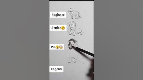 how to draw lion drawing || noob vs senior vs pro #ytshorts #shorts #drawing #viral #trending