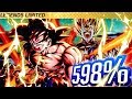 598% Legendary Finish Transforming SSJ Goku In Dragon Ball DB Legends