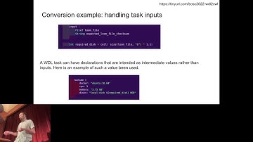 wdl2cwl: Converting WDL workflows to CWL - Michael Crusoe - BOSC - Abstract - ISMB 2022