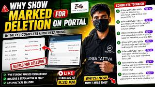 Why Show “Marked for Deletion” on Portal in Tally | Complete Solution !!