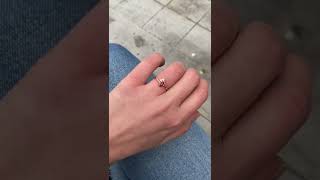 Dainty Ruby Ring, Diamond Ruby Ring, Unique Natural Ruby Ring