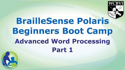 BrailleSense Polaris Beginners Boot Camp Video 4