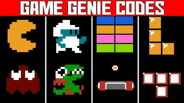 (4 NES Games In One Video) Pac-man, Dig Dug, Arkanoid, Tetris - Game Genie Codes