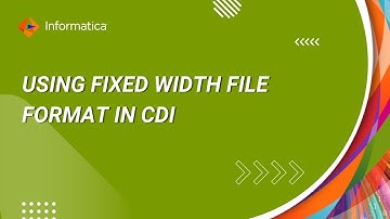 How to Use Fixed Width File Format in CDI