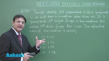 NEET UG 2017: Video Solution & Answer Key for Physics Question 169 & 170