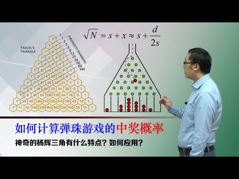 杨辉三角有多神奇？如何计算弹珠抽奖游戏的中奖概率？李永乐老师讲手算开方