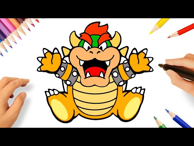 COMO DESENHAR O BOWSER JR.  SUPER MARIO BROS 