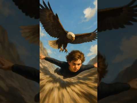 نسر عملاق يطارد صبيا في مشهد من فيلم خيال علمي شورتس فيديو رائج قصة فيلم ملخصات افلام 