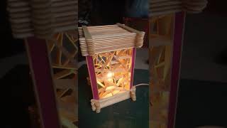 Lampu tidur dari stik es krim