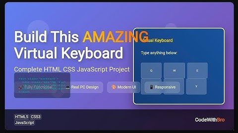 Virtual PC Simulator using HTML, CSS & JavaScript |Interactive Notepad & Mechanical Keyboard Project