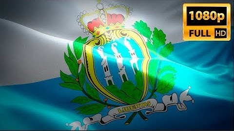 San Marino waving flag. 3d Europe flag waving. San Marino flag Full HD