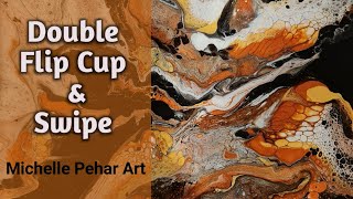 #46 How to Double Flip Cup and Swipe! with Negative space! | Acrylic Pouring Tutorial | Fluid Art by Michelle (Micky) Pehar Art 365 views 2 years ago 9 minutes, 51 seconds