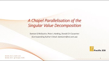 CHIUW 2021: A Chapel Parallelisation of the Singular Value Decomposition