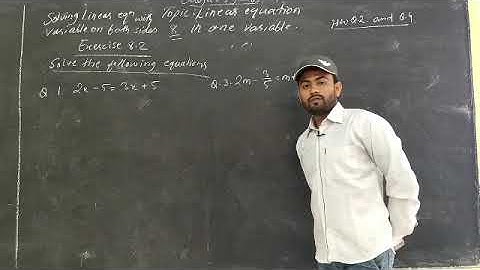 Linear equation class 8#exercise 8.2 Q.1 and 3