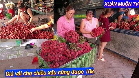 xem bà con bán vải chợ chiều tại phong vân lục ngạn BG