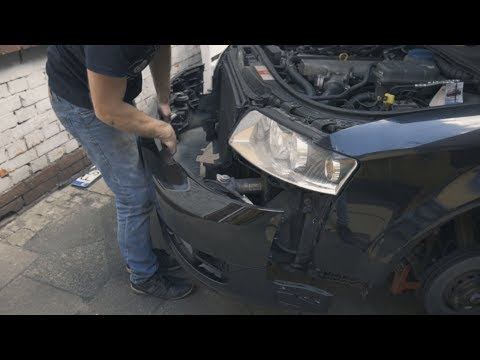 Montaż / Demontaż przedniego zderzaka Audi A4 B6 S-line / zwykły