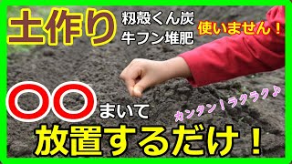 家庭菜園や農園栽培の土作り！使える資材は籾殻くん炭・牛ふん堆肥・腐葉土・苦土石灰・微生物だけじゃない！初心者でも出来る冬から春にかけて始める土壌改善する方法をご紹介！【低価格！トータルのコスパ良し！】