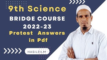 9th Bridge Course 2022-23 Science Pretest Answers In Pdf By HasilEilm
