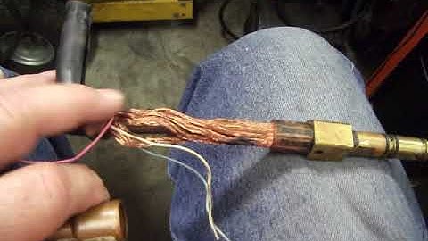 Hobart mig welder copper braiding wirefeed cable repair.