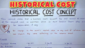 Historical Cost Concept EXPLAINED - By Saheb Academy