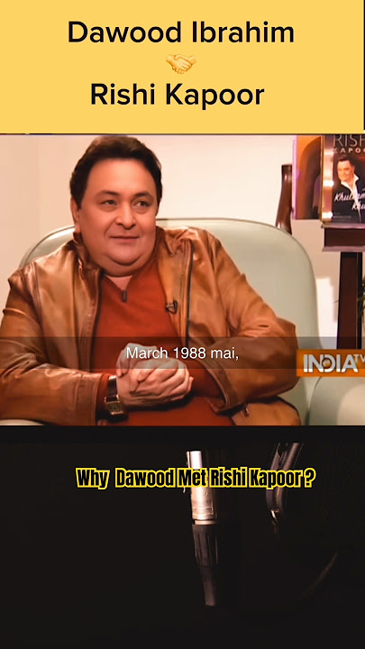 When Dawood Ibrahim met Rishi Kapoor #shorts #dawoodibrahim
