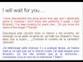 I will wait for you