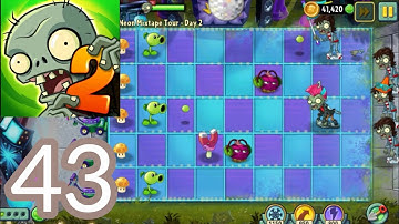Plants Vs Zombies 2 Gameplay Walkthrough Part 43 Neon Mixtape Tour Day 1 - Day 4 (Android, iOS)