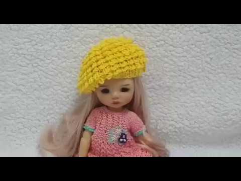 Вязание берета спицами для куклы