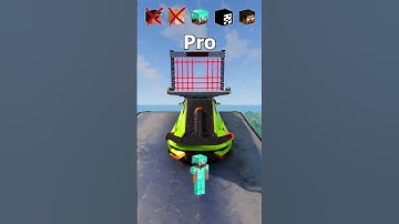 NOOB vs Girl vs PRO vs HACKER vs HEROBRINE Car LAZER Jump Challenge! 😂 🚗  #shorts #beamngdrive