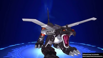 DIGIMON STORY CYBER SLEUTH WereGarurumon (Blk) Mega Digivolve to MetalGarurumon (Blk)