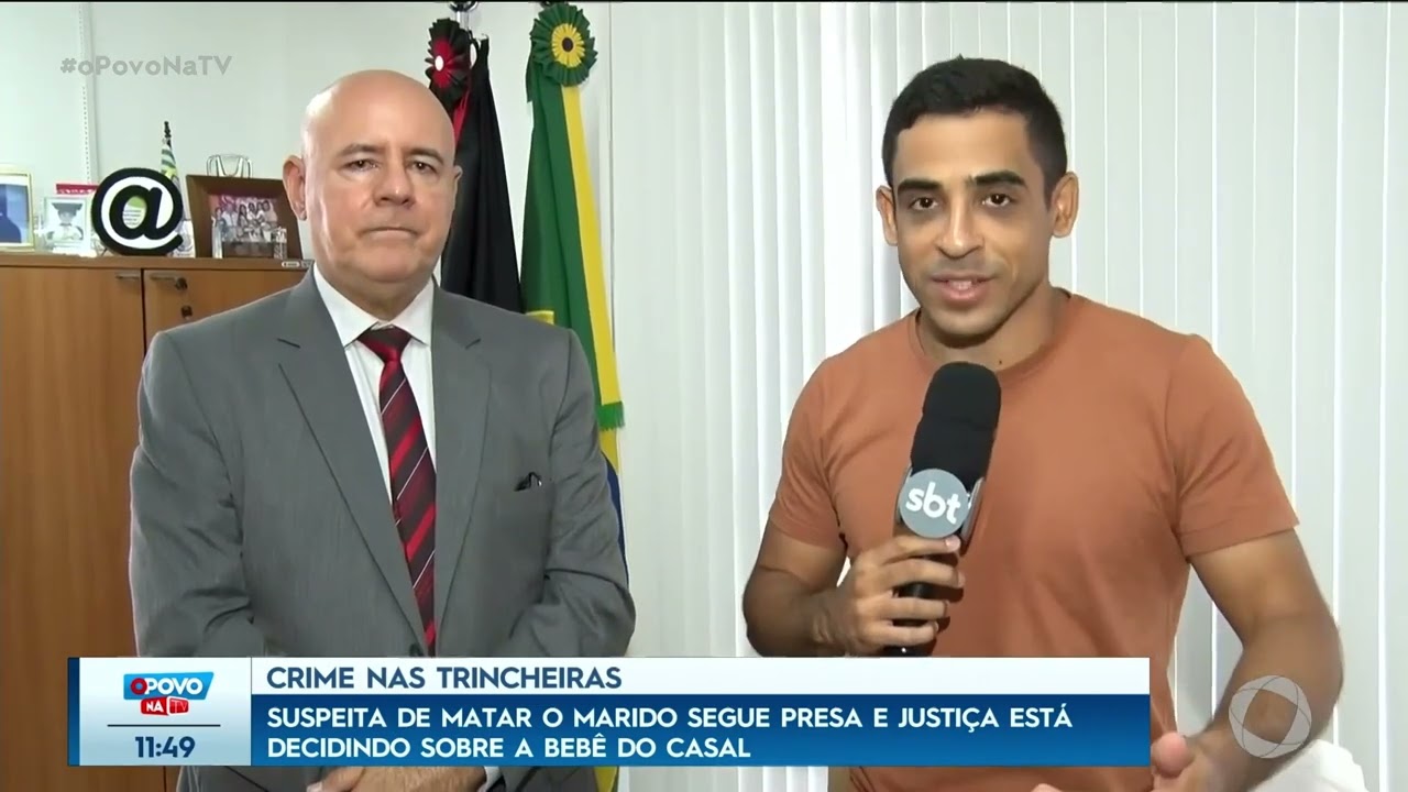 Suspeita de matar o marido segue presa e justiça está decidindo sobre a bebê do casal - O Povo na TV