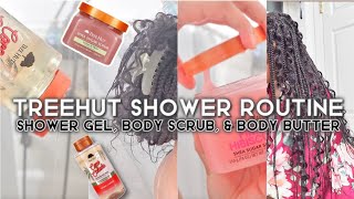 Tree Hut Only Shower Routine Coco Colada Body Wash & Pink Hibiscus Scrub Nourishing Skincare