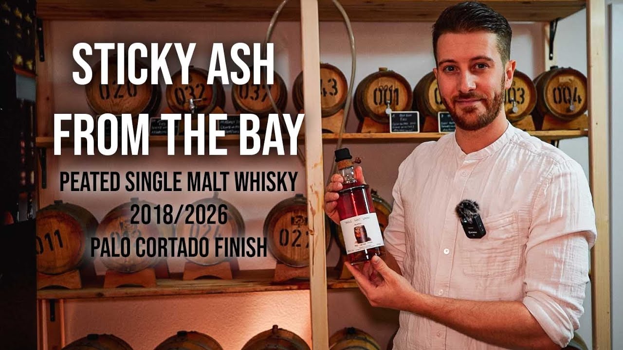 STICKY ASH FROM THE BAY - peated Single Malt Whisky 2018/2026 Palo Cortado Finish
