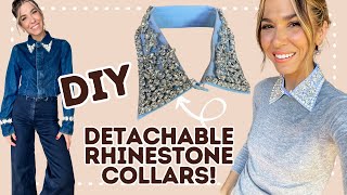 No-Sew Detachable EMBELLISHED Collars! | DIY w/ Orly Shani