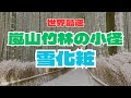[2月8日]雪化粧した白銀の京都嵐山！竹林の小径が美しすぎる！世界最速投稿